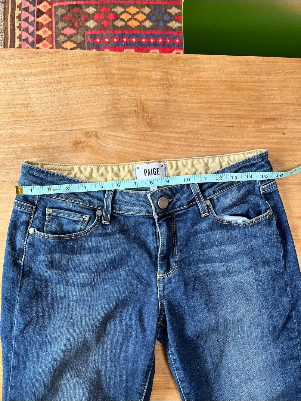 Paige Jimmy Jimmy Crop Denim Jorts Medium Wash Size 26